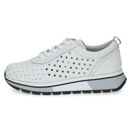 SM-06-SS2023-21a - Γυναικεία Sneakers CAPRICE Λευκό Νάπα