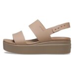 SM-10-SS2024-11a - Γυναικεία Ανατομικά Platform Sandals Brooklyn Low Wedge CROCS Latte