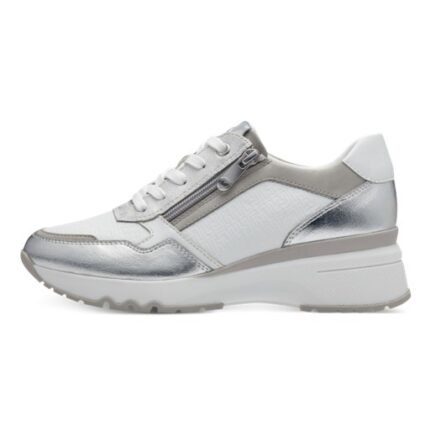 SM-17-SS2024-12a - Γυναικεία Sneakers MARCO TOZZI White Comb