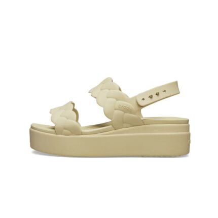 SM-10-SS2025-28a - Γυναικεία Ανατομικά Platform Sandals Brooklyn Woven Upper CROCS Bone