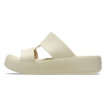 SM-10-SS2025-30a - Γυναικείες Παντόφλες CROCS Getaway Groove Platform H-Strap Sundstone