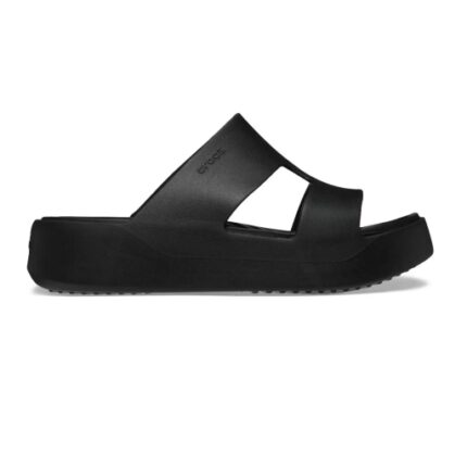 SM-10-SS2025-31a - Γυναικείες Παντόφλες CROCS Getaway Platform H-Strap Black