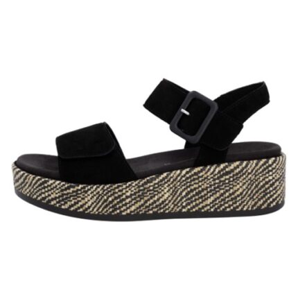 SM-25-SS2025-09a - Γυναικεία Πέδιλα Πλατφόρμες RIEKER Black