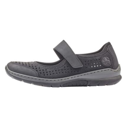 SM-25-SS2025-11a - Γυναικείες Μπαλαρίνες RIEKER Μαύρες