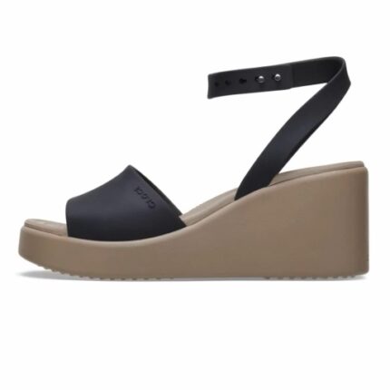 SM-10-SS2025-29a - Γυναικεία Ανατομικά Platform Sandals Brooklyn Ankle Strap CROCS Black-Mushroom
