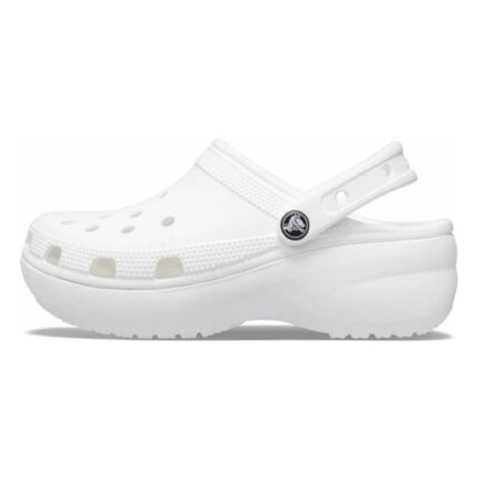 SM-10-SS2025-36a - Γυναικεία Ανατομικά Platform Clogs CROCS White