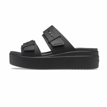 SM-10-SS2025-37a - Γυναικεία Ανατομικές Παντόφλες Brooklyn Buckle LowWdg CROCS Black