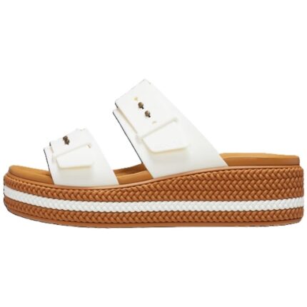 SM-10-SS2025-39a - Γυναικεία Ανατομικές Παντόφλες Brooklyn Woven Buckle CROCS Κιμωλία